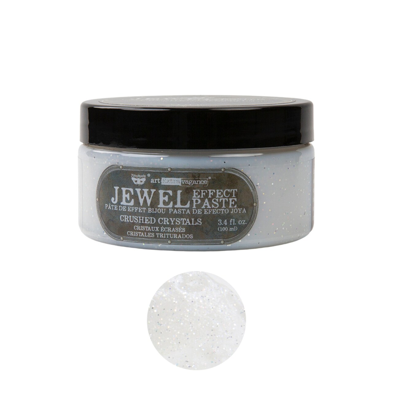 Art Extravagance - Jewel Texture Paste - Crushed Crystals - 1 jar, 3.4 fl oz (100 ml)